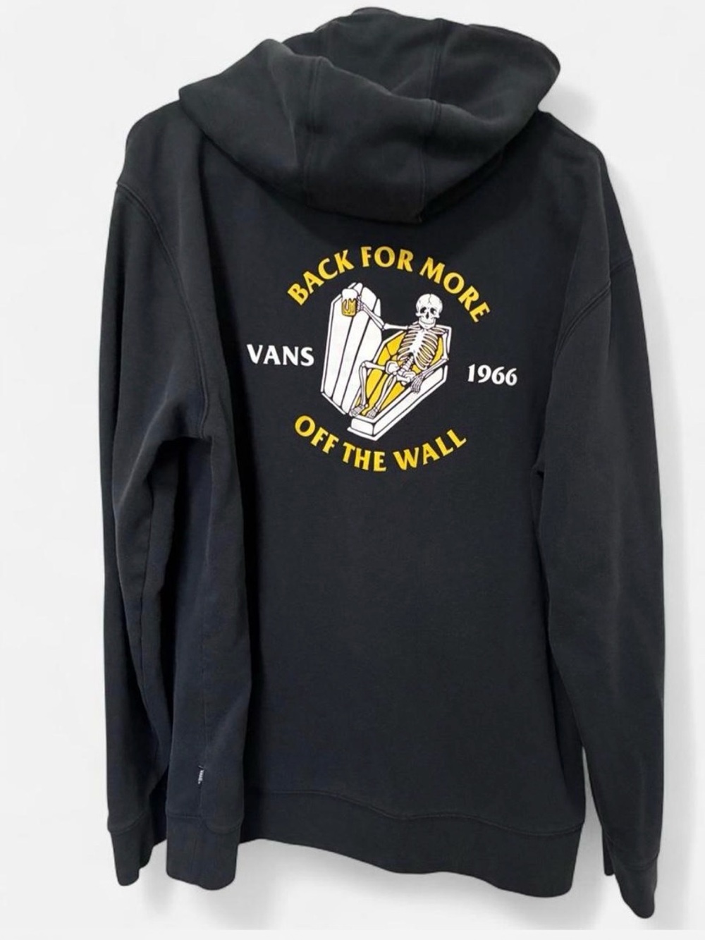 Vans Men’s Black 'Back For More' Skeleton Coffin Graphic Hoodie